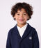Children's plain cotton cardigan SMOKING blue