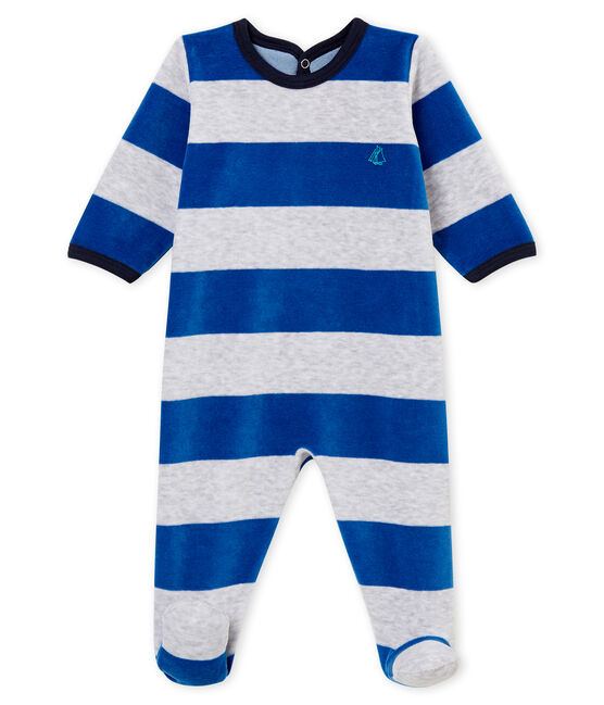 Baby boy's sleepsuit LIMOGES blue/POUSSIERE grey