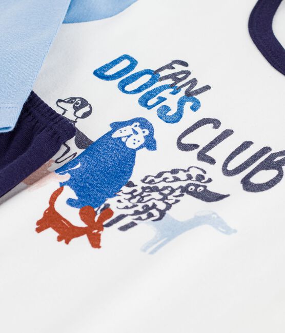 Children's dog design cotton pyjamas. SOIR blue/MULTICO