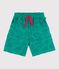 Children's printed cotton Bermuda shorts green