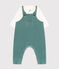 Babies' Velour Dungarees and Bodysuit BRUT green