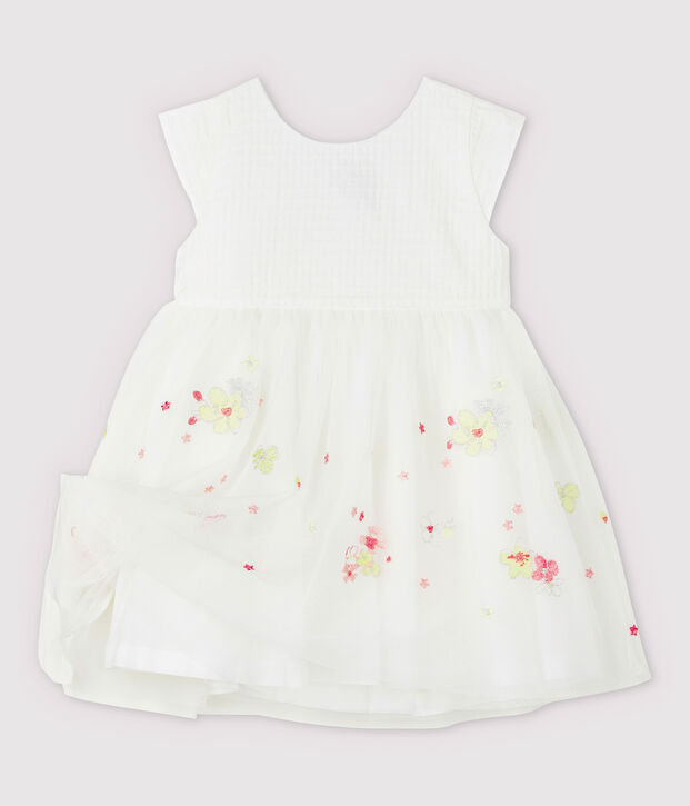 Baby Girls' Embroidered Tulle Formal Dress white/multicolor