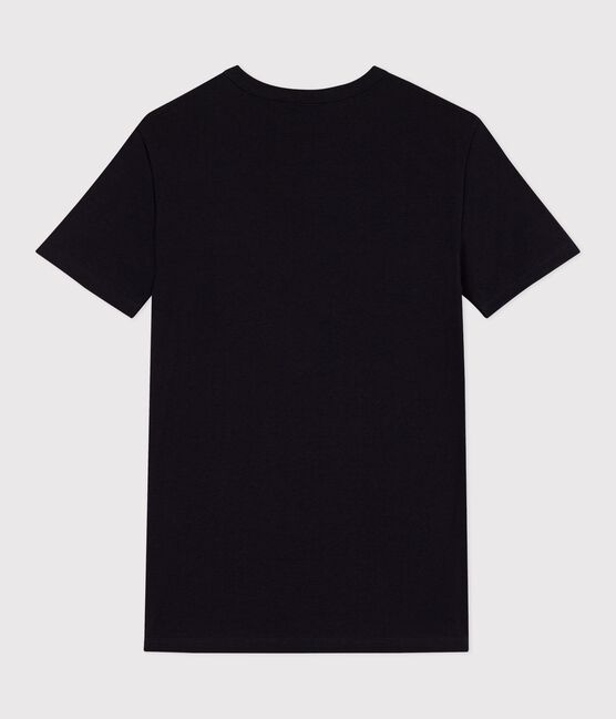 Women's Iconic plain short-sleeved rib knit T-shirt BLACK black