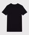 Women's Iconic plain short-sleeved rib knit T-shirt BLACK black