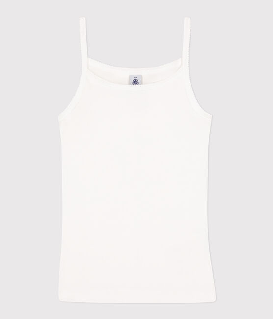 Women's Iconic Organic Cotton Strappy Top ECUME white