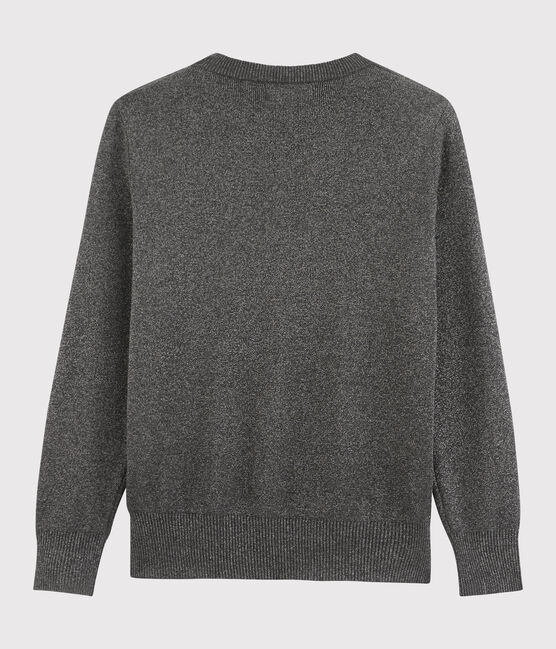 Women's shiny cotton jumper CITY black/ARGENT grey