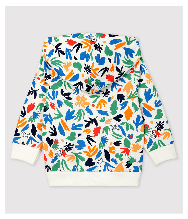 Babies' Fleece Cardigan white/multicolor