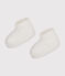 Newborn Babies' Rib Knit Booties MARSHMALLOW white