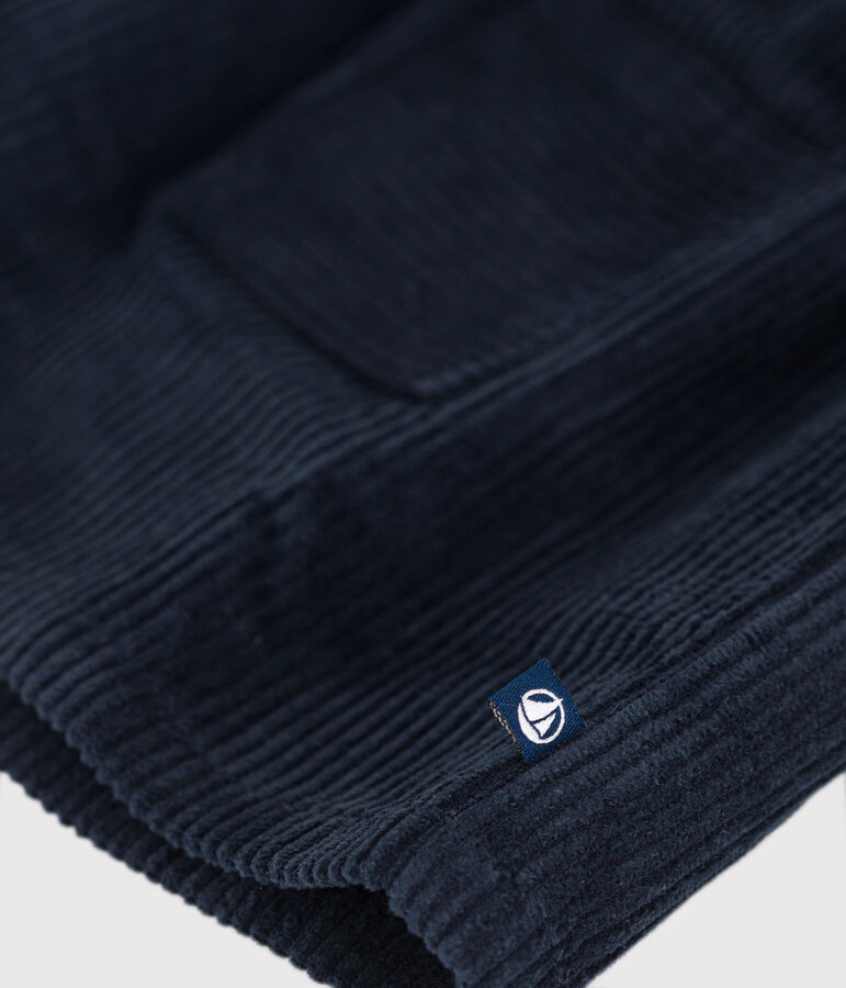 Babies' Sleeveless Wide Ribbed Corduroy Dress blue