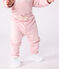 Babies' plain cotton trousers JOLI pink