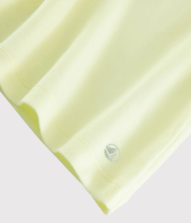 Girls' Short-Sleeved Cotton T-Shirt yellow