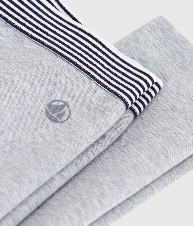 Children's legging-style plain cotton trousers grey