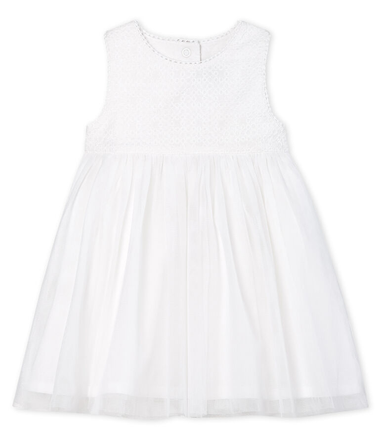 Baby Girls' Special Occasion Dress MARSHMALLOW white/CUIVRE brown