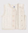 Babies' Unisex Quilted Tube Knit Bodywarmer MONTELIMAR CHINE beige
