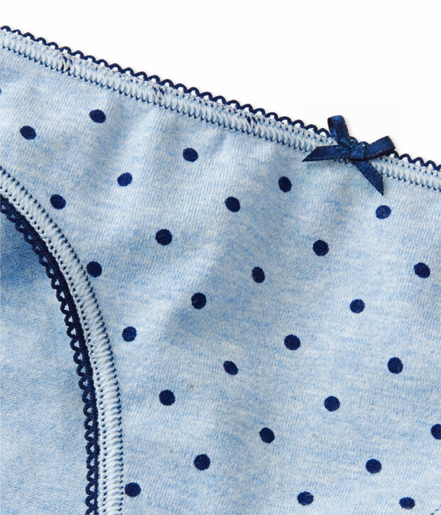 Culotte ado fille &agrave; pois blue/blue