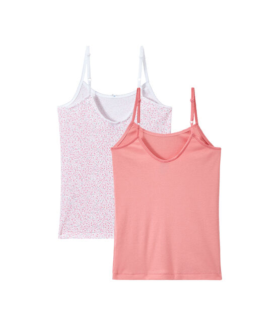 Set of 2 girls' camisoles LOT white