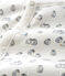Babies' Ribbed Jumpsuit/Sleeping Bag MARSHMALLOW white/TOUDOU blue/MULTICO
