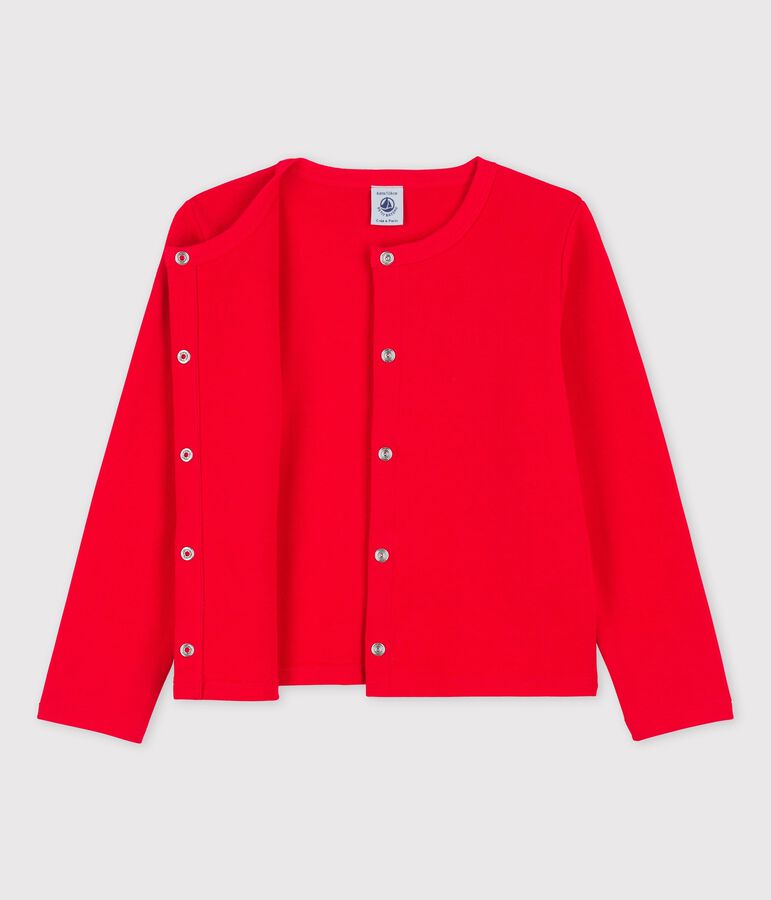 Girls' Cotton Cardigan PEPS red