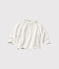 Baby top in wool and cotton LAIT white