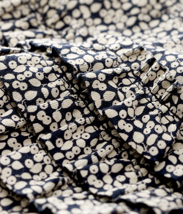 Baby girl's printed leggings blue/white