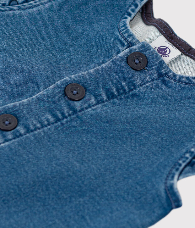 Babies' Sleeveless Denim Jumpsuit blue