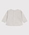 Babies' plain cotton sweatshirt BELUGA CHINE grey