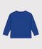 Children's long-sleeved patterned T-shirt blue