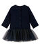 Baby Girls' Long-Sleeved Dual Material Dress SMOKING blue