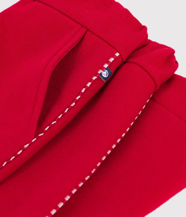 Children's wide-leg cotton jogging bottoms red