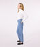 Women's Iconic roll neck cotton T-shirt ECUME white