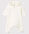 Babies' Long Jumpsuit in Quilted Tube Knit MARSHMALLOW white