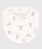 Cotton bib MARSHMALLOW white/SOURICEAU grey
