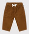 Babies' velour trousers CUIVRE brown
