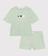 Women's Plain Cotton Pyjama Shorts and T-shirt.
