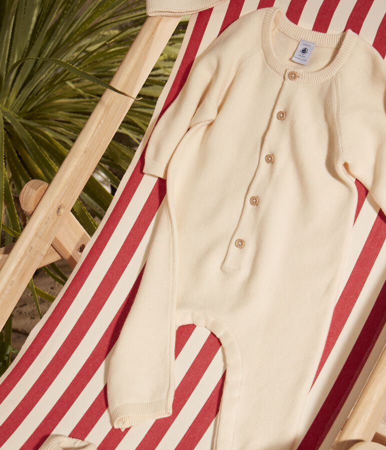 Babies' Knit Jumpsuit Ecru