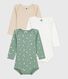 Pack of babies' long-sleeved sheep-print cotton bodies