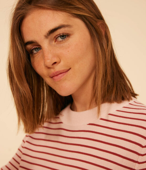 Women's Striped Cotton Pullover SALINE /FAMEUX