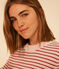 Women's Striped Cotton Pullover SALINE /FAMEUX