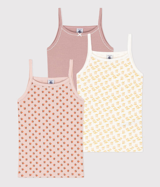 Girls' Flower Cotton Vests - 3-Pack variante 1