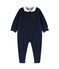 Babies' Velour Neck Sleepsuit SMOKING blue