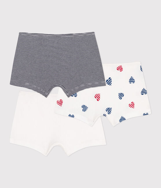 Children's long heart-print cotton shorties - 3-Pack variante 1