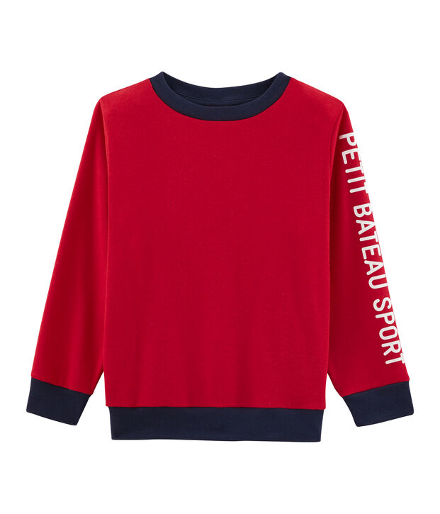 Boys' Ribbed Sweatshirt red