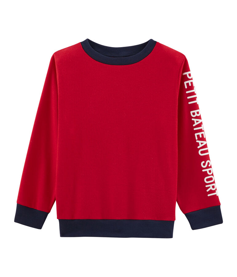 Boys' Ribbed Sweatshirt red