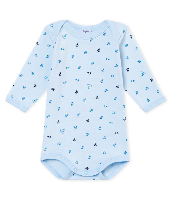 Baby boy's long sleeved body FRAICHEUR blue/ALASKA blue