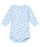 Baby boy's long sleeved body FRAICHEUR blue/ALASKA blue