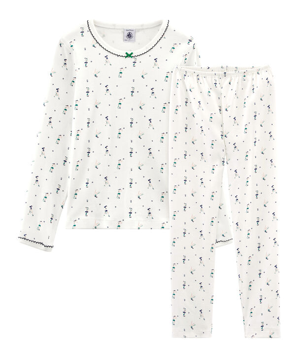 Girls' Pyjamas white/multicolor