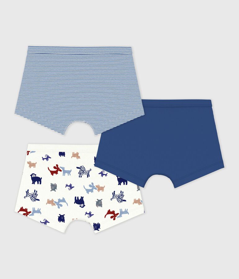 Pack of children's dog print cotton boxers with covered waistbands variante 1