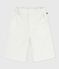 Children's Bermuda shorts in plain cotton white