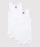 Babies' White Sleeveless Bodysuit - 2-Pack variante 1