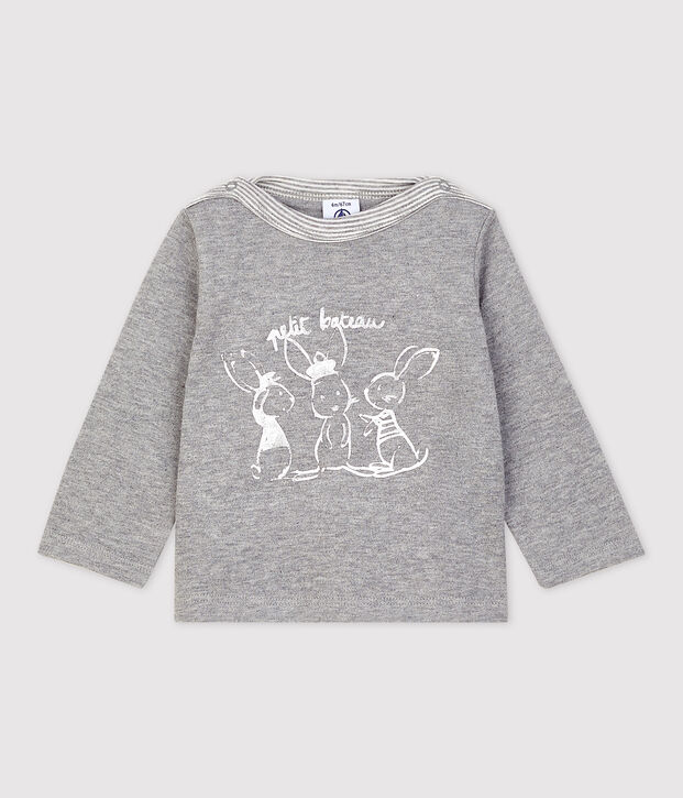 Baby Boys' Striped Long-Sleeved T-Shirt grey